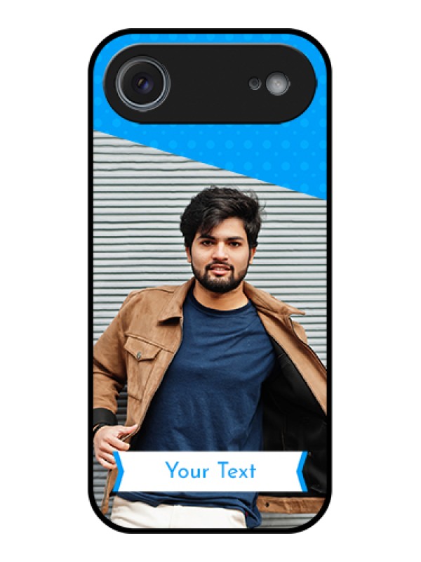 Custom Apple iPhone 17 Air Custom Metal Phone Case - Simple Blue Color Design