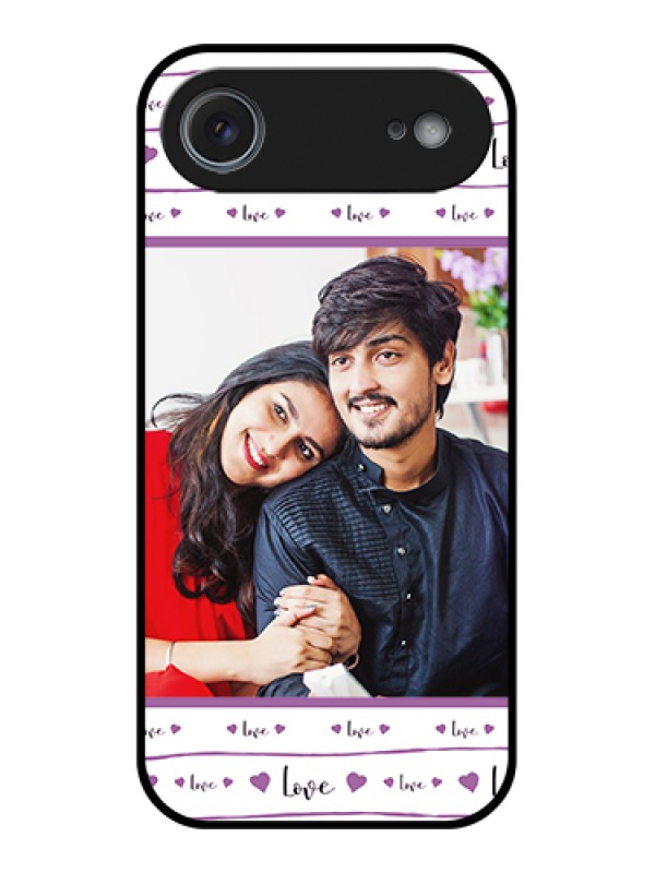 Custom Apple iPhone 17 Air Custom Metal Phone Case - Couples Heart Design