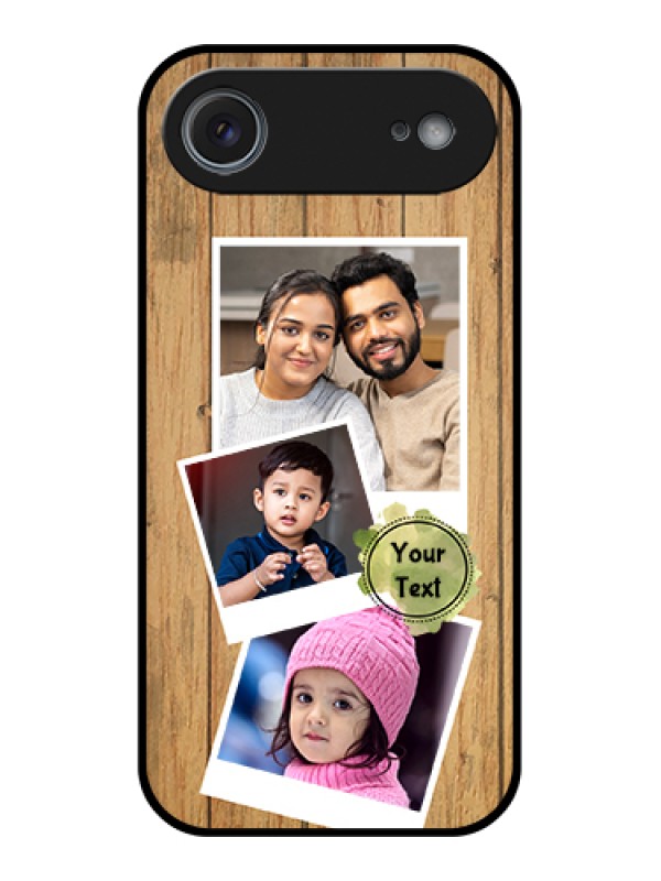 Custom Apple iPhone 17 Air Custom Metal Phone Case - Wooden Texture Design