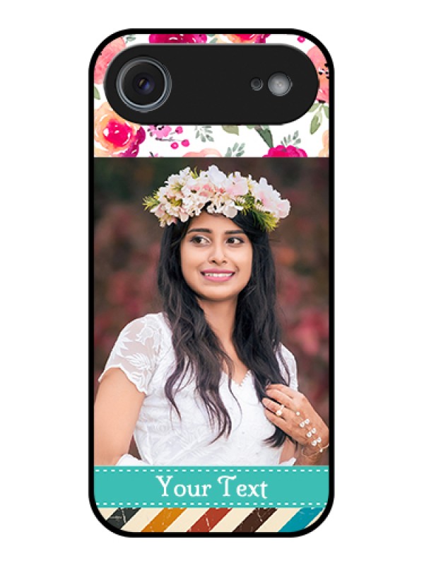 Custom Apple iPhone 17 Air Custom Metal Phone Case - Water Colors Floral Design