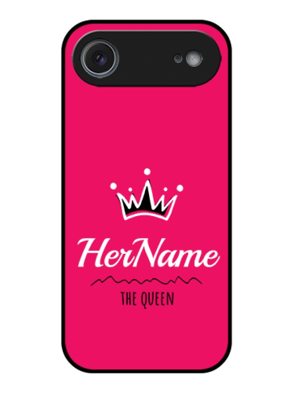 Custom Apple iPhone 17 Air Custom Metal Phone Case - Queen With Name Design