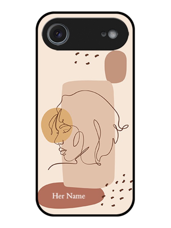 Custom Apple iPhone 17 Air Custom Metal Phone Case - Calm Woman Line Art Design