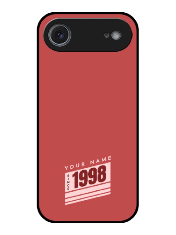 Custom Apple iPhone 17 Air Custom Metal Phone Case - Red Custom Year Of Birth Design