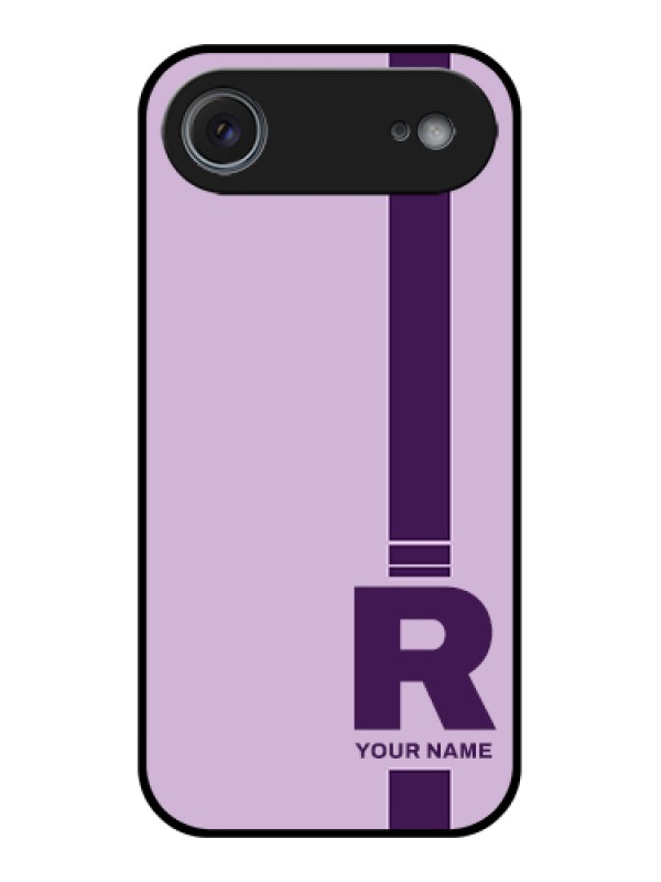 Custom Apple iPhone 17 Air Custom Metal Phone Case - Simple Dual Tone Stripe With Name Design