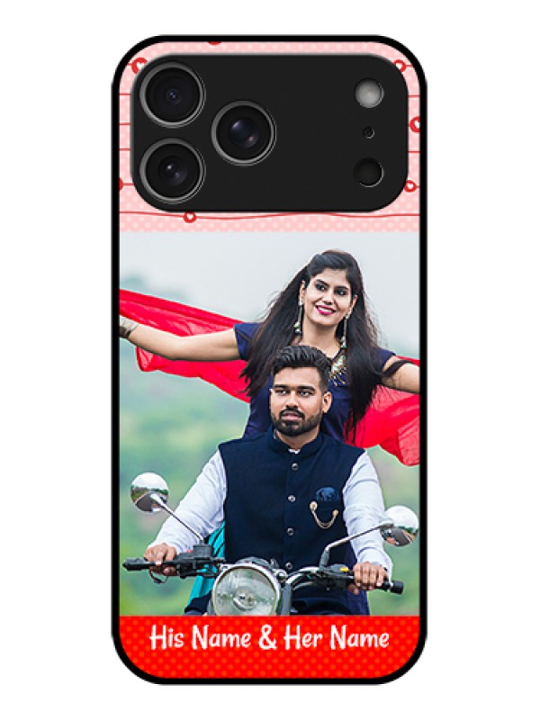 Custom Apple iPhone 17 Pro Max Custom Metal Phone Case - Red Pattern Case Design