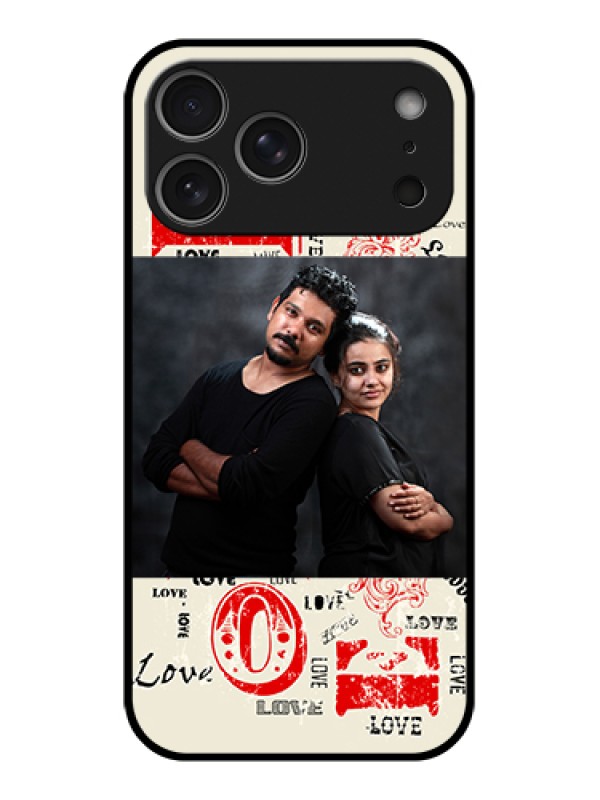 Custom Apple iPhone 17 Pro Max Custom Metal Phone Case - Trendy Love Design Case