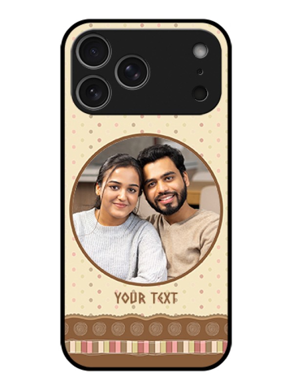 Custom Apple iPhone 17 Pro Max Custom Metal Phone Case - Brown Dotted Mobile Case Design