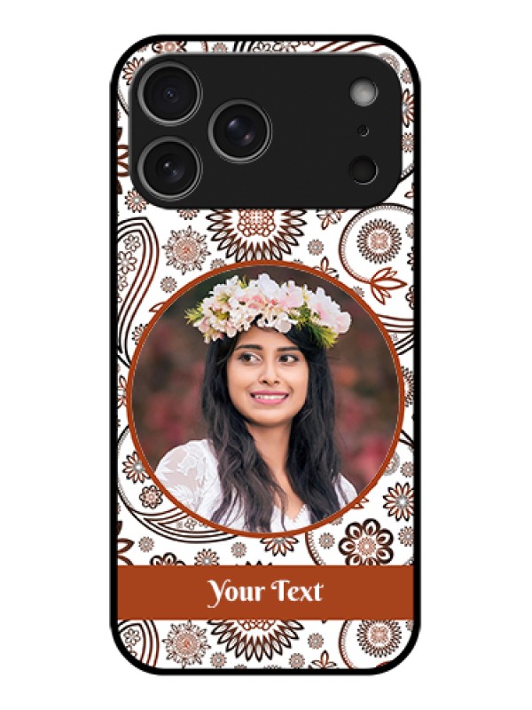 Custom Apple iPhone 17 Pro Max Custom Metal Phone Case - Abstract Flower Design