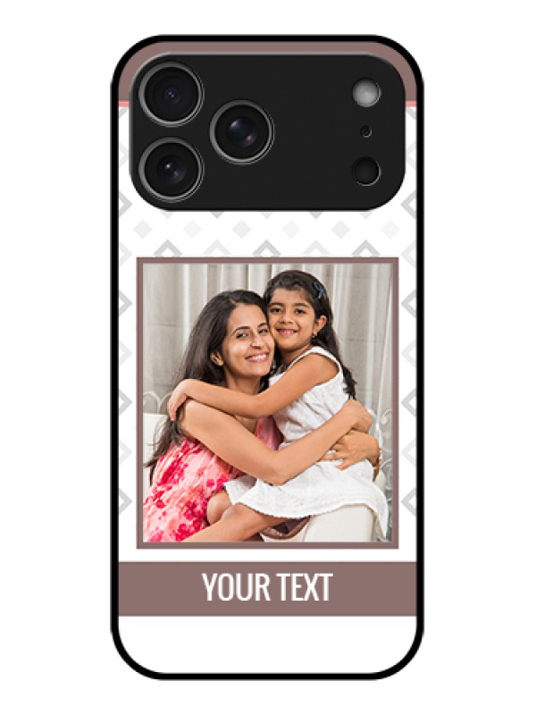 Custom Apple iPhone 17 Pro Max Custom Metal Phone Case - Simple Diamond Design