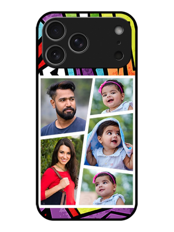 Custom Apple iPhone 17 Pro Max Custom Metal Phone Case - Graffiti Pattern Design