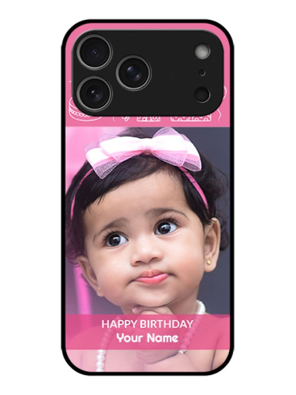 Custom Apple iPhone 17 Pro Max Custom Metal Phone Case - With Birthday Line Art Design