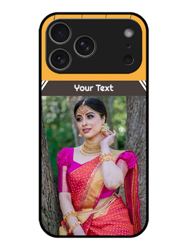 Custom Apple iPhone 17 Pro Max Custom Metal Phone Case - With Family Picture And Icons