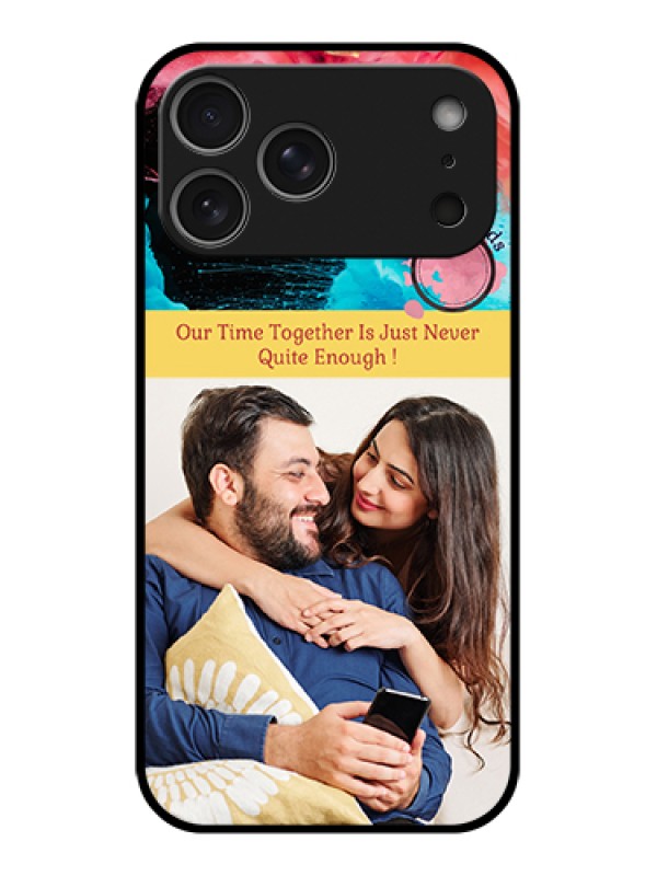 Custom Apple iPhone 17 Pro Max Custom Metal Phone Case - Quote With Acrylic Painting Design