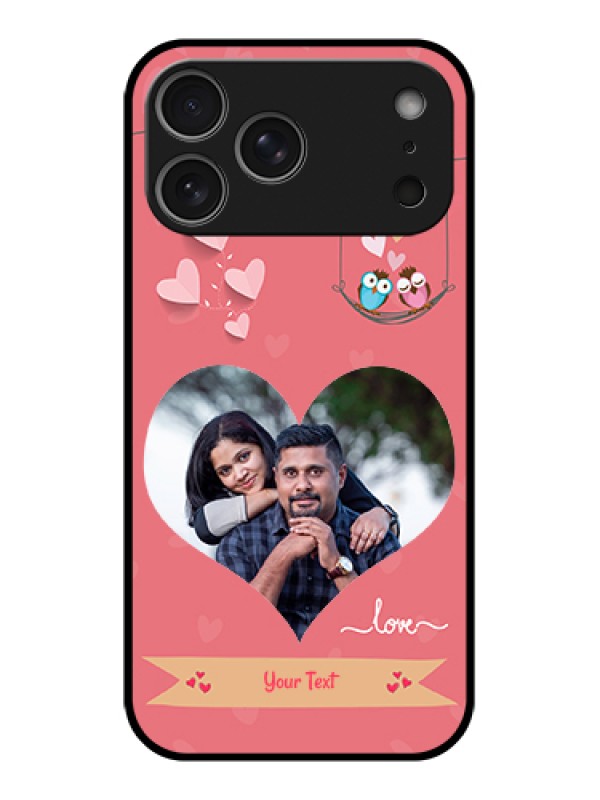 Custom Apple iPhone 17 Pro Max Custom Metal Phone Case - Peach Color Love Design