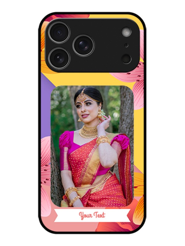 Custom Apple iPhone 17 Pro Max Custom Metal Phone Case - 3 Image With Vintage Floral Design