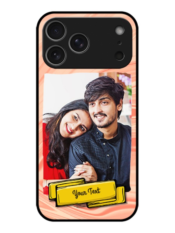 Custom Apple iPhone 17 Pro Max Custom Metal Phone Case - Marble Texture Design