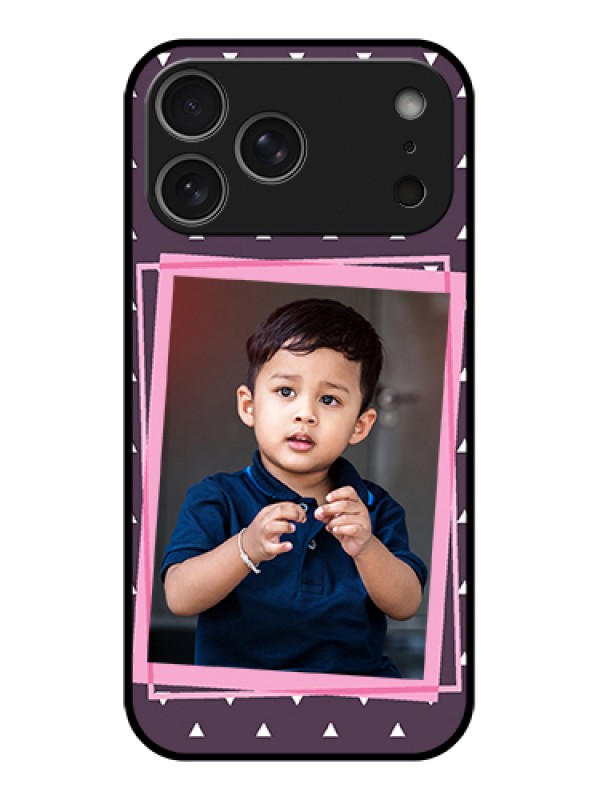 Custom Apple iPhone 17 Pro Max Custom Metal Phone Case - Triangle Pattern Dotted Design