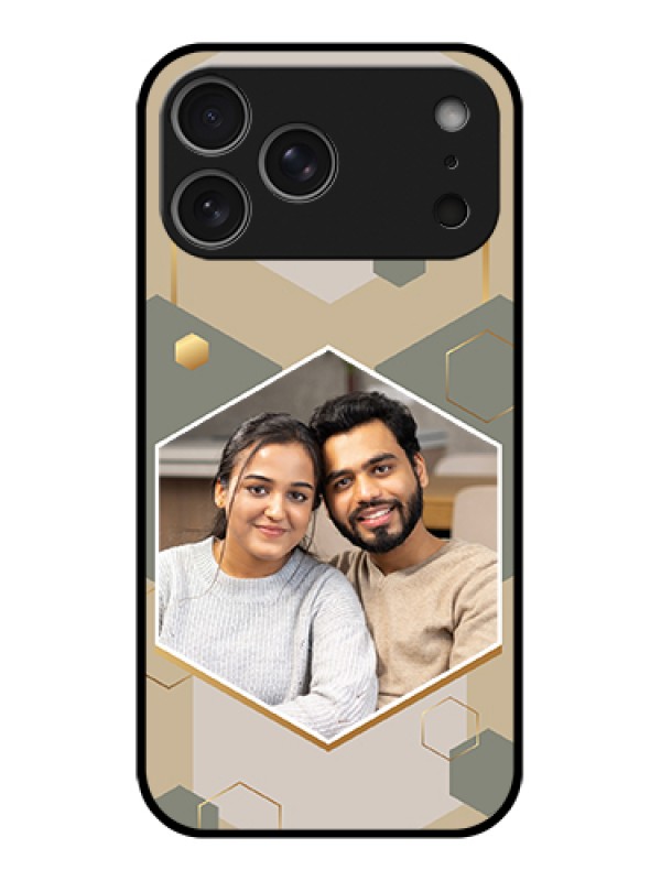 Custom Apple iPhone 17 Pro Max Custom Metal Phone Case - Stylish Hexagon Pattern Design