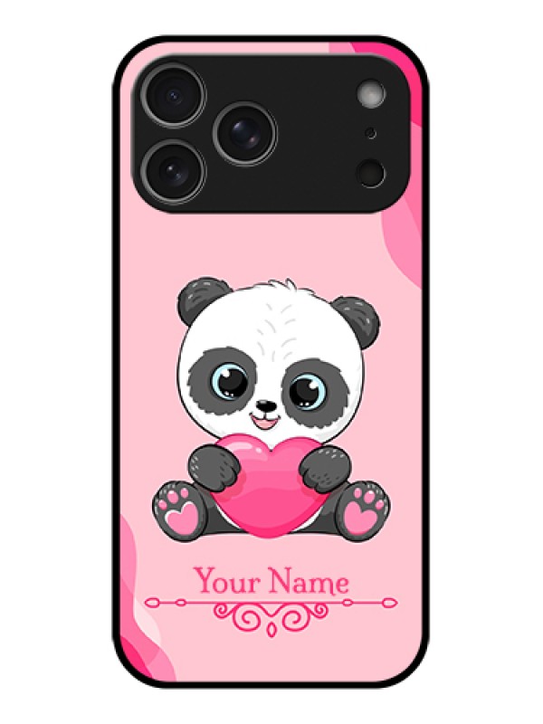 Custom Apple iPhone 17 Pro Max Custom Metal Phone Case - Cute Panda Design