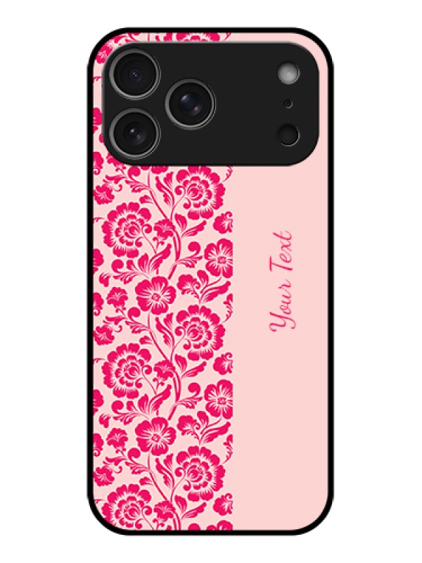 Custom Apple iPhone 17 Pro Max Custom Metal Phone Case - Attractive Floral Pattern Design