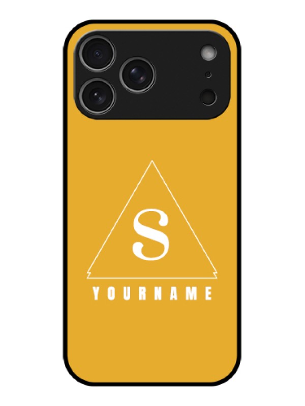 Custom Apple iPhone 17 Pro Max Custom Metal Phone Case - Simple Triangle Design