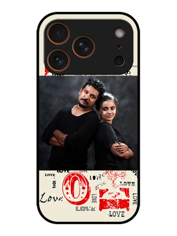 Custom Apple iPhone 17 Pro Custom Metal Phone Case - Trendy Love Design Case