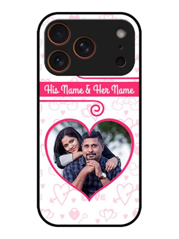 Custom Apple iPhone 17 Pro Custom Metal Phone Case - Heart Shape Love Design