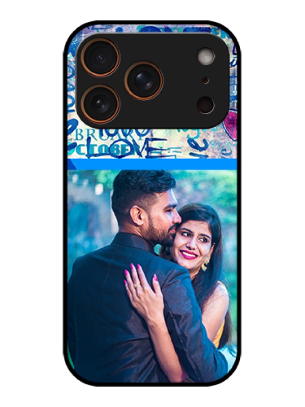 Custom Apple iPhone 17 Pro Custom Metal Phone Case - Colorful Love Design