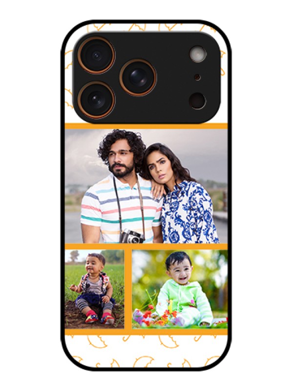 Custom Apple iPhone 17 Pro Custom Metal Phone Case - Yellow Pattern Design