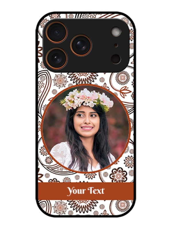 Custom Apple iPhone 17 Pro Custom Metal Phone Case - Abstract Flower Design