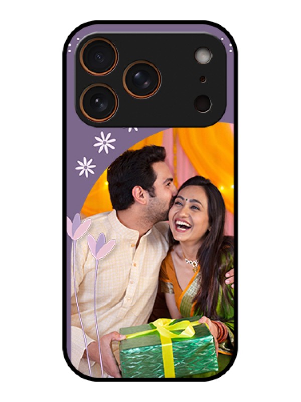 Custom Apple iPhone 17 Pro Custom Metal Phone Case - Lavender Flowers Design