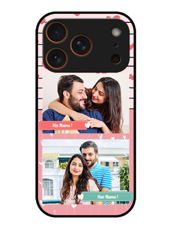 Custom Apple iPhone 17 Pro Custom Metal Phone Case - Photo With Heart Design