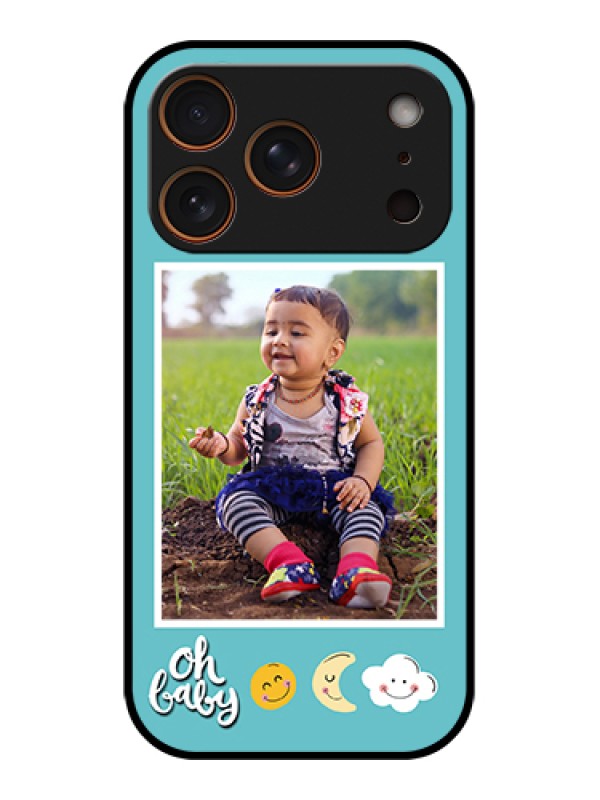 Custom Apple iPhone 17 Pro Custom Metal Phone Case - Smiley Kids Stars Design