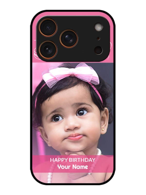 Custom Apple iPhone 17 Pro Custom Metal Phone Case - With Birthday Line Art Design