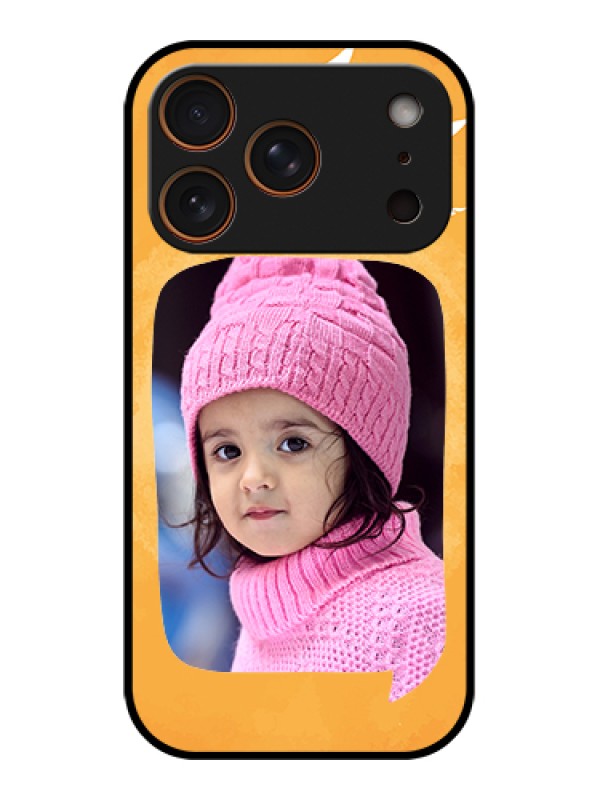 Custom Apple iPhone 17 Pro Custom Metal Phone Case - Water Color Design With Bird Icons