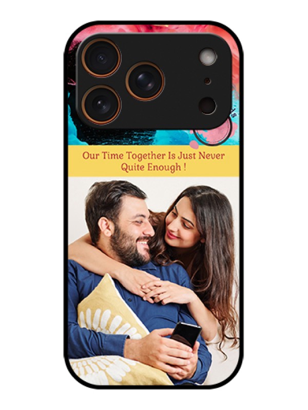 Custom Apple iPhone 17 Pro Custom Metal Phone Case - Quote With Acrylic Painting Design