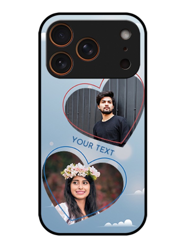 Custom Apple iPhone 17 Pro Custom Metal Phone Case - Blue Color Couple Design