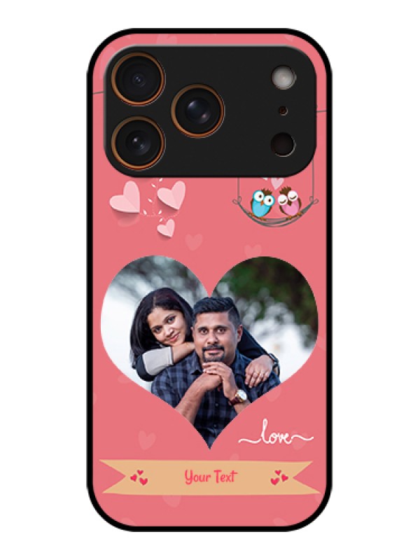 Custom Apple iPhone 17 Pro Custom Metal Phone Case - Peach Color Love Design