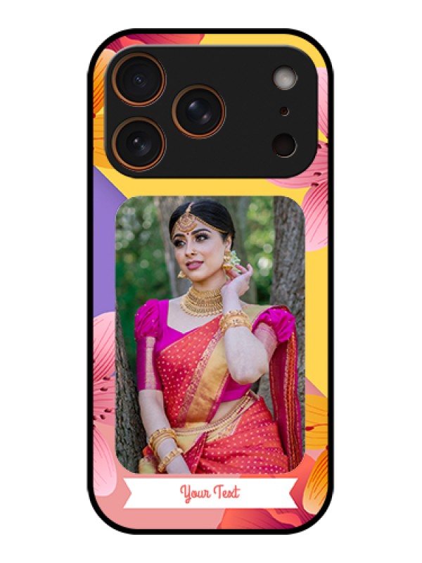 Custom Apple iPhone 17 Pro Custom Metal Phone Case - 3 Image With Vintage Floral Design