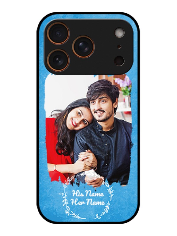 Custom Apple iPhone 17 Pro Custom Metal Phone Case - Blue Color Vintage Design