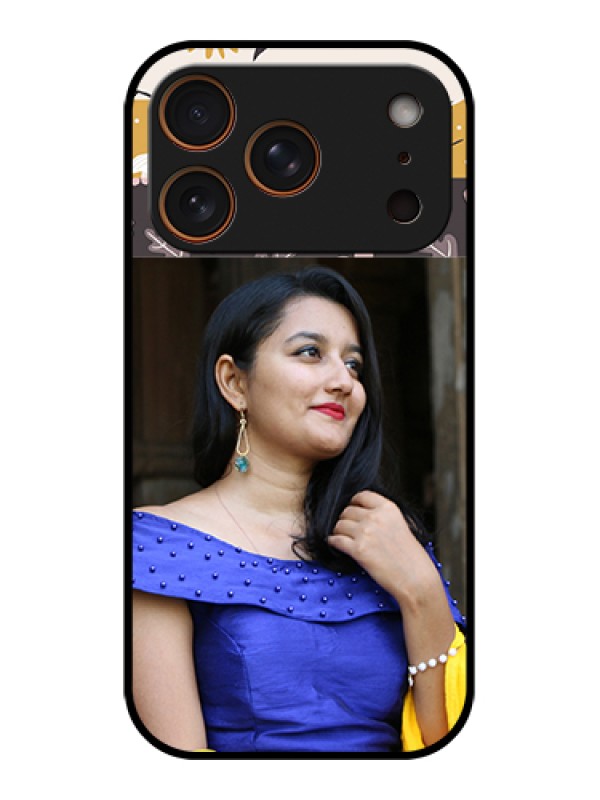 Custom Apple iPhone 17 Pro Custom Metal Phone Case - Stylish Floral Design