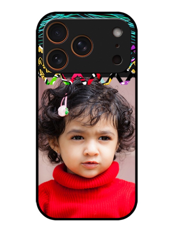 Custom Apple iPhone 17 Pro Custom Metal Phone Case - Neon Abstract Design