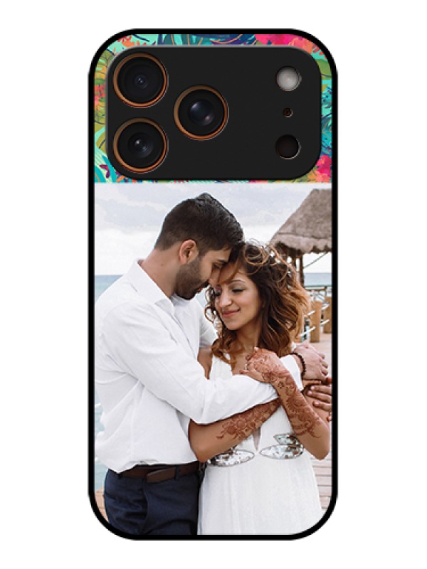 Custom Apple iPhone 17 Pro Custom Metal Phone Case - Watercolor Floral Design