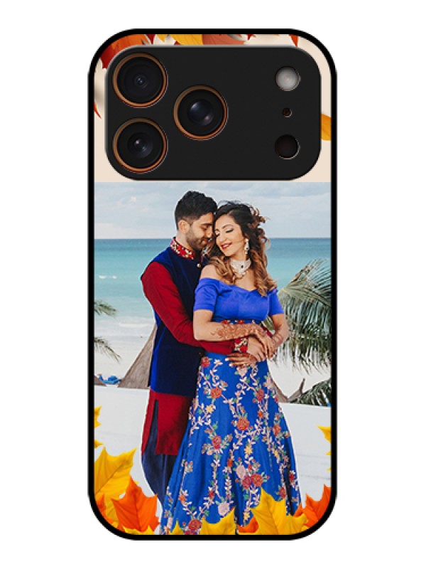 Custom Apple iPhone 17 Pro Custom Metal Phone Case - Autumn Maple Leaves Design