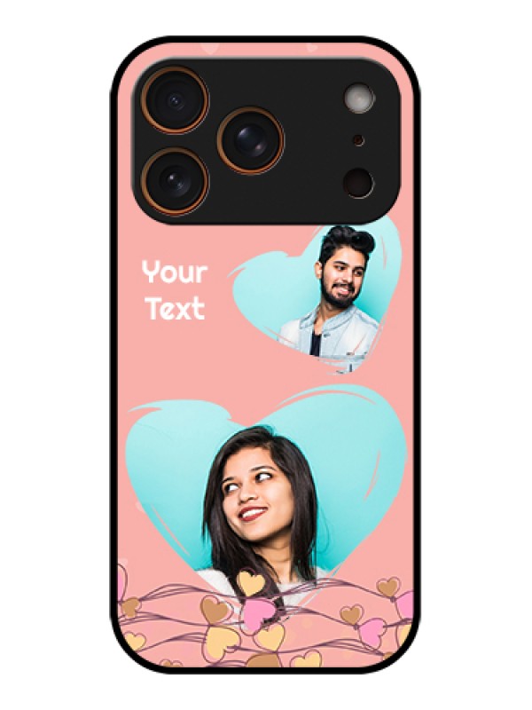 Custom Apple iPhone 17 Pro Custom Metal Phone Case - Love Doodle Design