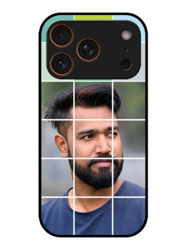 Custom Apple iPhone 17 Pro Custom Metal Phone Case - With White Box Pattern