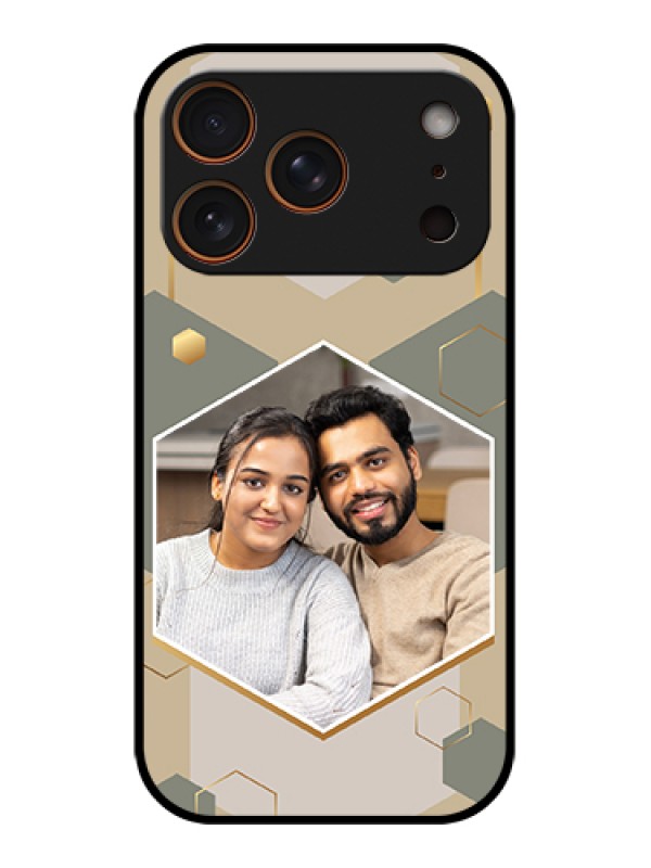 Custom Apple iPhone 17 Pro Custom Metal Phone Case - Stylish Hexagon Pattern Design