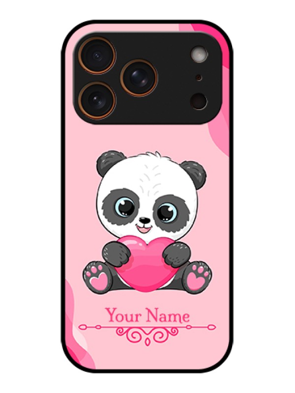 Custom Apple iPhone 17 Pro Custom Metal Phone Case - Cute Panda Design
