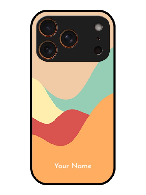 Custom Apple iPhone 17 Pro Custom Metal Phone Case - Ocean Waves Multi - Colour Design