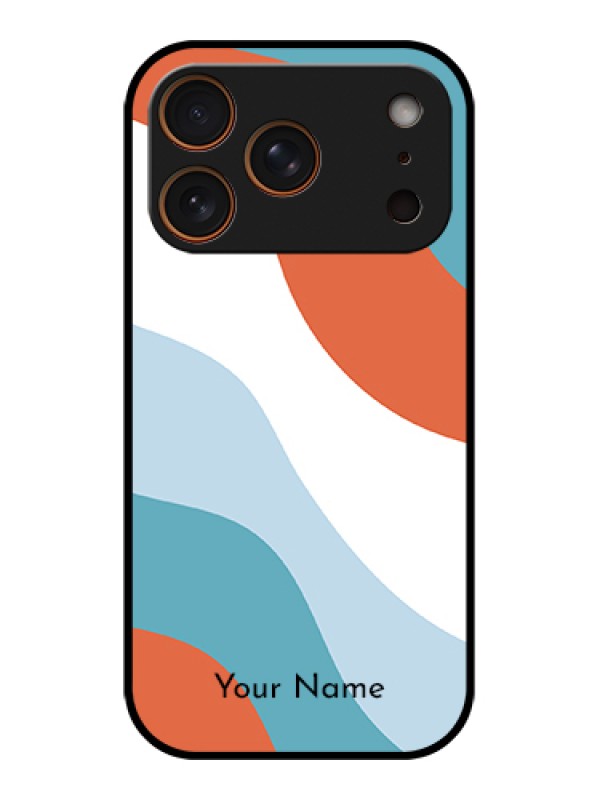 Custom Apple iPhone 17 Pro Custom Metal Phone Case - Coloured Waves Design